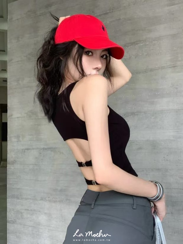圓領鐵扣美背BRA背心